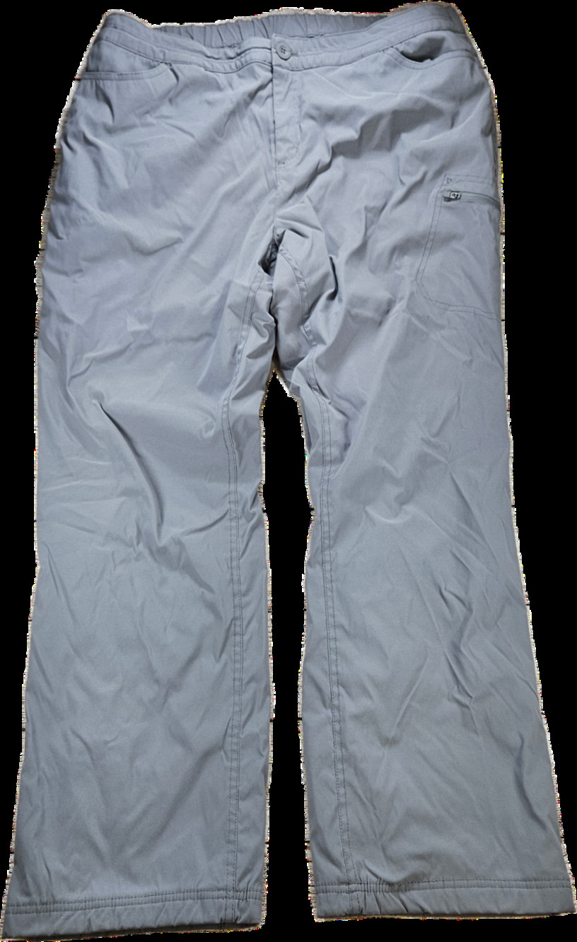 Eddie Bauer Pants Women's Gray XL Fleece Lined Stretch Hiking Outdoor